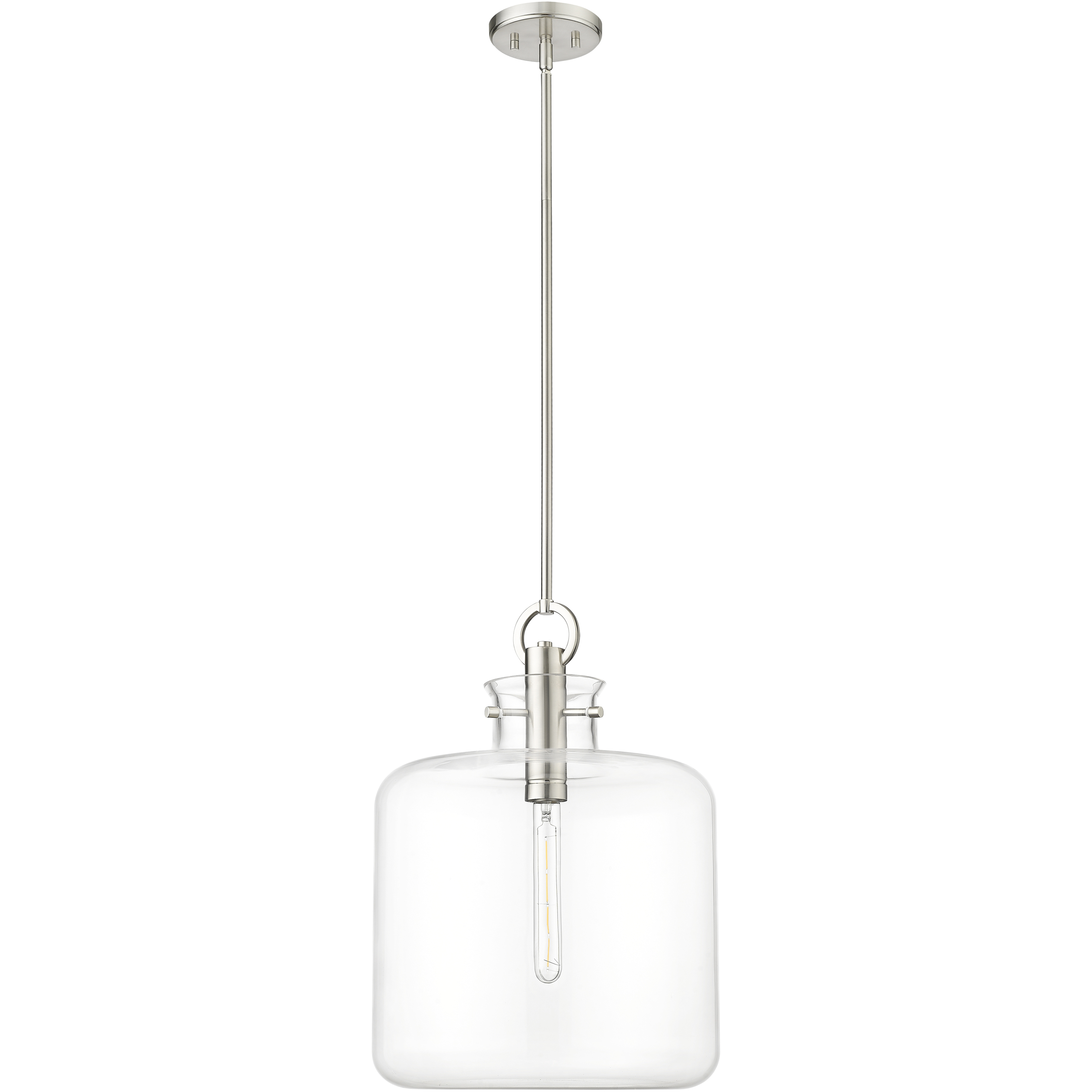 Hayloft 1 Light 14.2 inch Brushed Nickel Pendant Ceiling Light